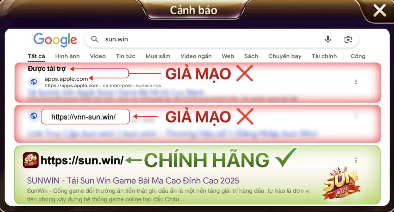 Phân Biệt App Sunwin Thật
